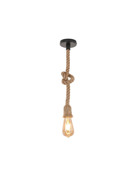 Pakketo Ropily Pendant Light Copper with Rope for Socket E27