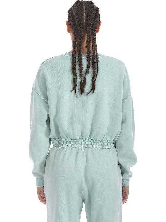Cropped Women's Sweatshirt Jacket Mint