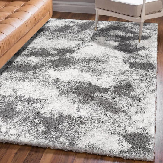 Saray Home Moroccan Thom Abstract Килим Правоъгълена Shaggy Сив