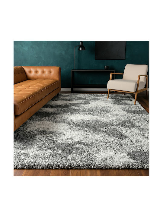 Saray Home Moroccan Thom Abstract Rug Rectangular Shaggy Gray