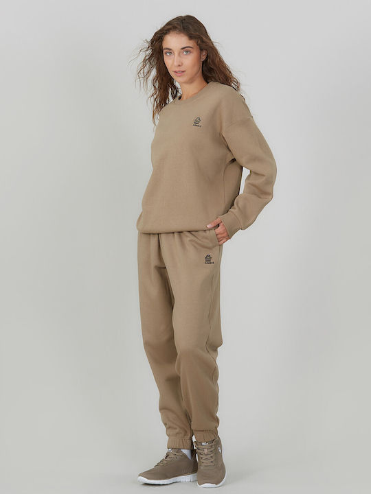 Sweatpants Jogger Fleece Brown