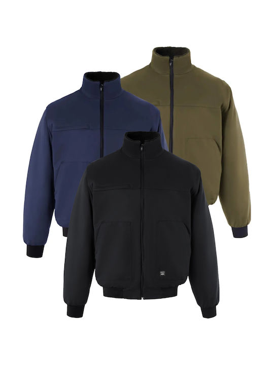 Axon Montreal Work Jacket with Fleece Lining Black