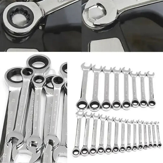 Sabrina Flexible Head German Polygon Ratchet Ring 14mm 1pcs