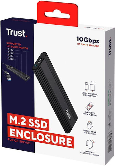 Trust Case for Hard Drive M.2 SATA III with Connection USB 3.2 Type-C