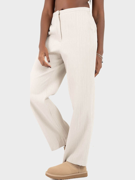 Pants Γυναικείο Υφασμάτινο Παντελόνι Off White