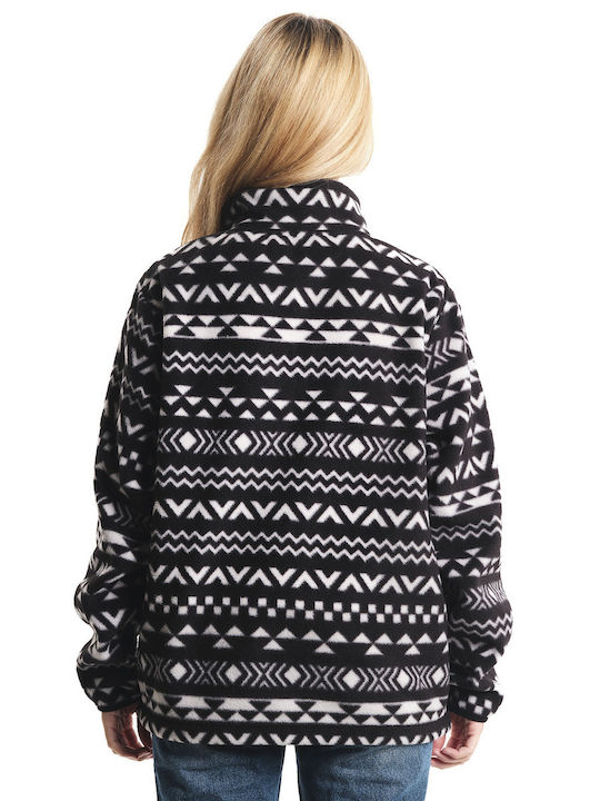 Women's Cardigan with Zipper Black