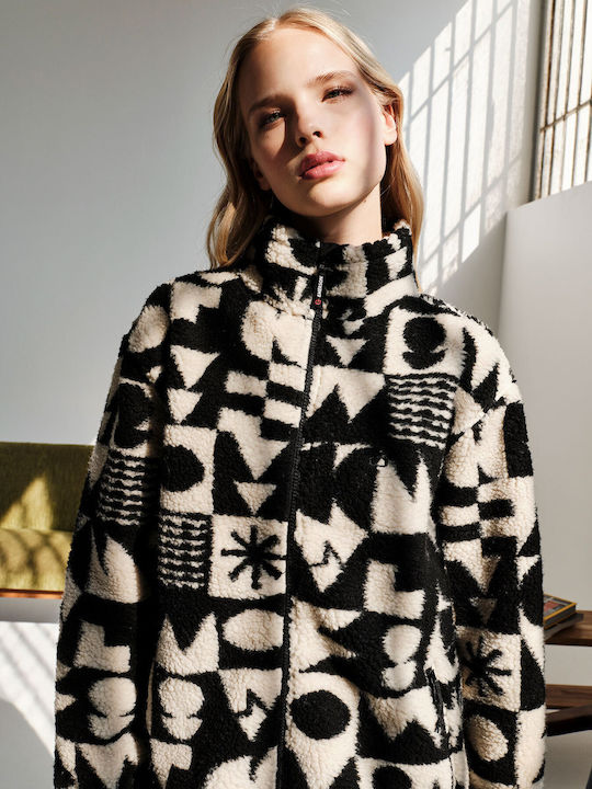 Women's Cardigan with Zipper White