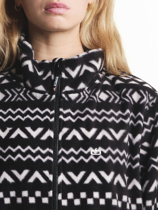 Women's Cardigan with Zipper Black