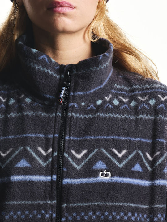 Women's Cardigan with Zipper Black