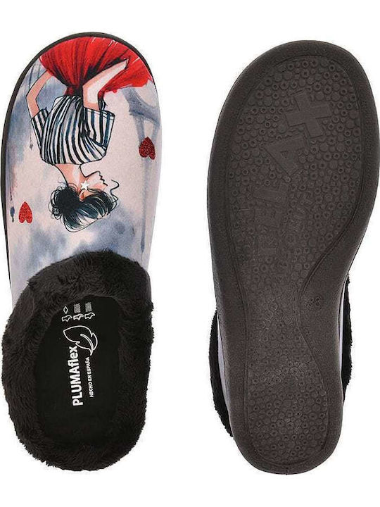 Anatomische Damen Hausschuhe Schwarze