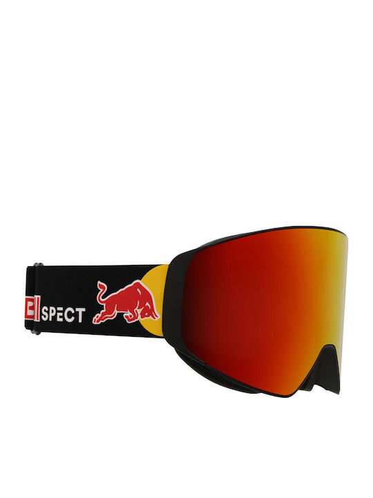Red Bull Spect Ски & Сноуборд Маска Детска Черен с Леща Димен в Цвят Черен