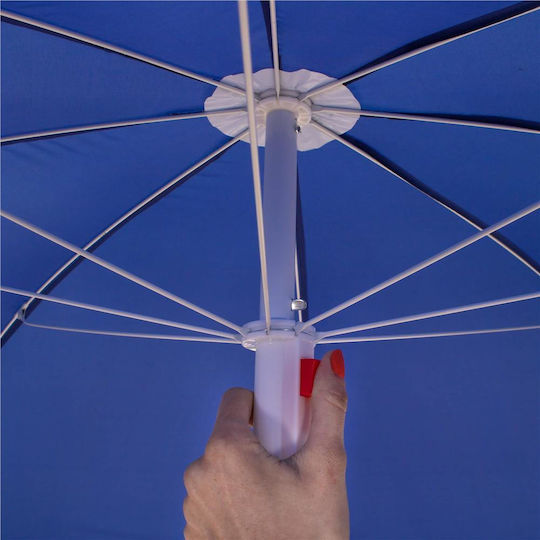Umbrelă Pliabilă Plajă Diametru 1.8m Albastră