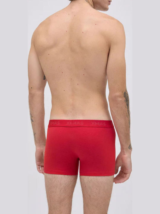 Men's Boxer Red with Patterns