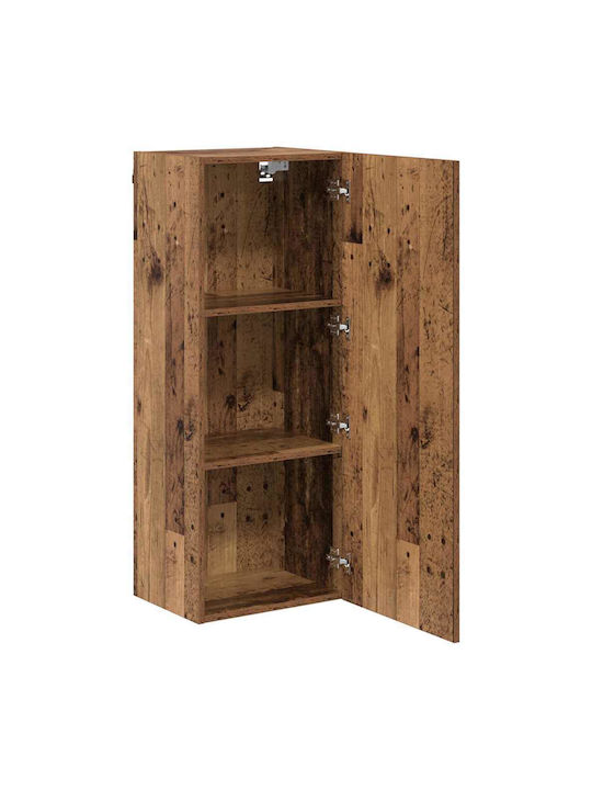 Wall Living Room Cabinet made of Particle Board Old Wood 40.5x30x102cm