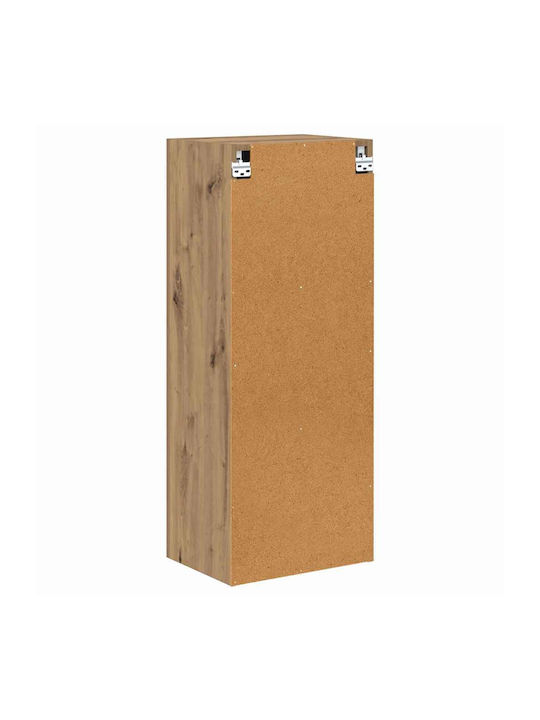 Wall Mounted Living Room Cabinet from Particle Board Artisan Oak 40.5x30x102cm