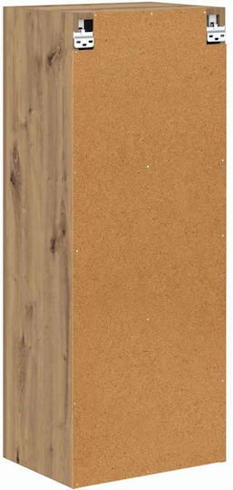 Wall Mounted Living Room Cabinet from Particle Board Artisan Oak 40.5x30x102cm