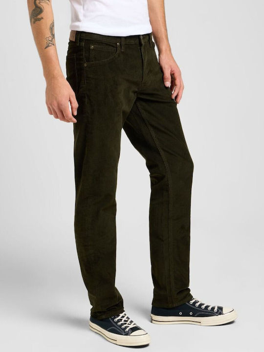 Daren Zip Fly Ανδρικό Παντελόνι Τζιν με Regular Εφαρμογή Olive Night
