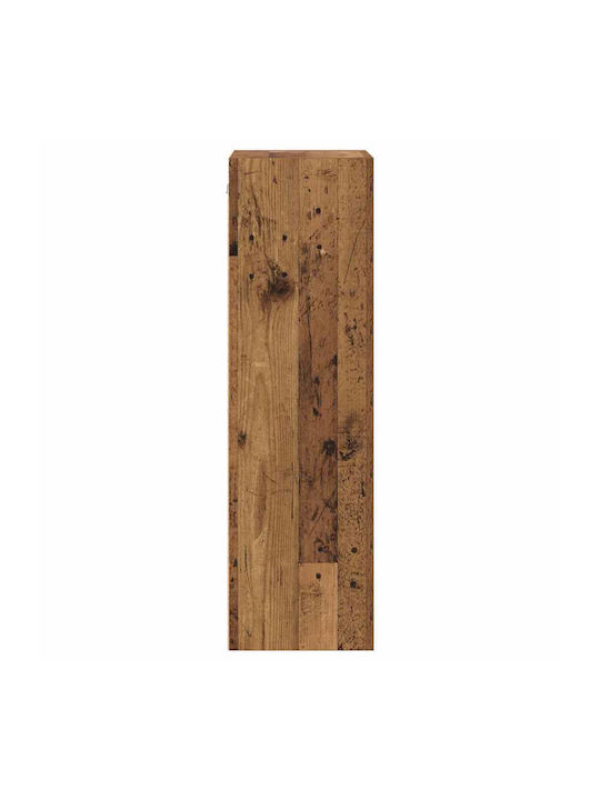 Wall Living Room Cabinet made of Particle Board Old Wood 40.5x30x102cm
