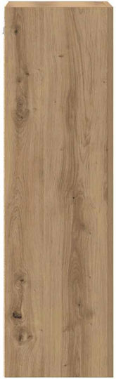 Wall Mounted Living Room Cabinet from Particle Board Artisan Oak 40.5x30x102cm
