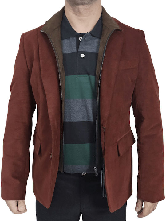 Men's Suit Jacket Burgundy
