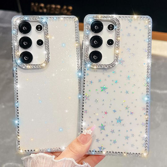 Rhinestones Back Cover Silicone Yellow (Galaxy A17)