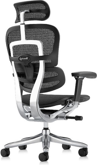 Ergohuman 2 Pieces Office Chair With Adjustable Arms Black