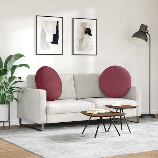 vidaXL Възглавница за диван Червено 2бр 60x60см.