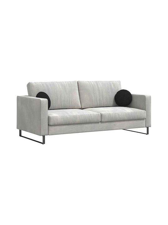 vidaXL Sofa-Kissen Black Velvet-Black Metal 2Stück 30x30cm.