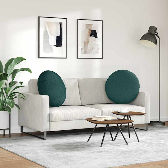vidaXL Възглавница за диван Тъмнозелено 2бр 60x60см.