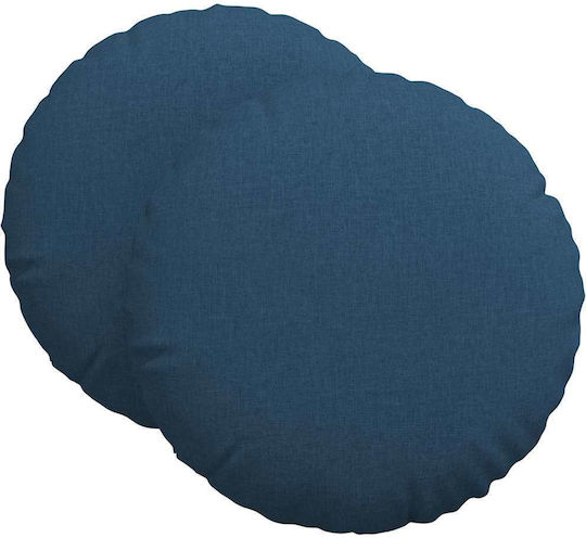 vidaXL Възглавница за диван Синьо 2бр 60x60см.