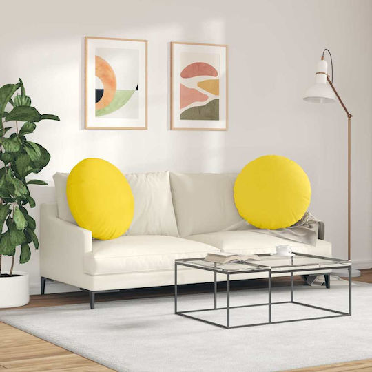 vidaXL Възглавница за диван Soft Yellow 2бр 80x80см.