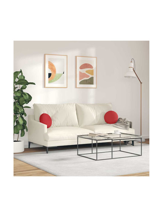 vidaXL Sofa-Kissen Red 2Stück 30x30cm.
