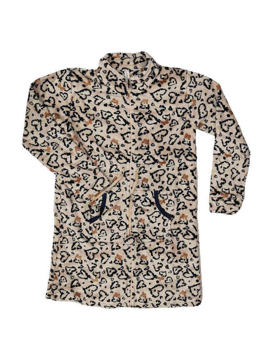 Lovelx Homewear Χειμερινή Γυναικεία Ρόμπα Λεοπάρ Lovelx Homewear Χειμερινή Γυναικεία Ρόμπα Λεοπάρ