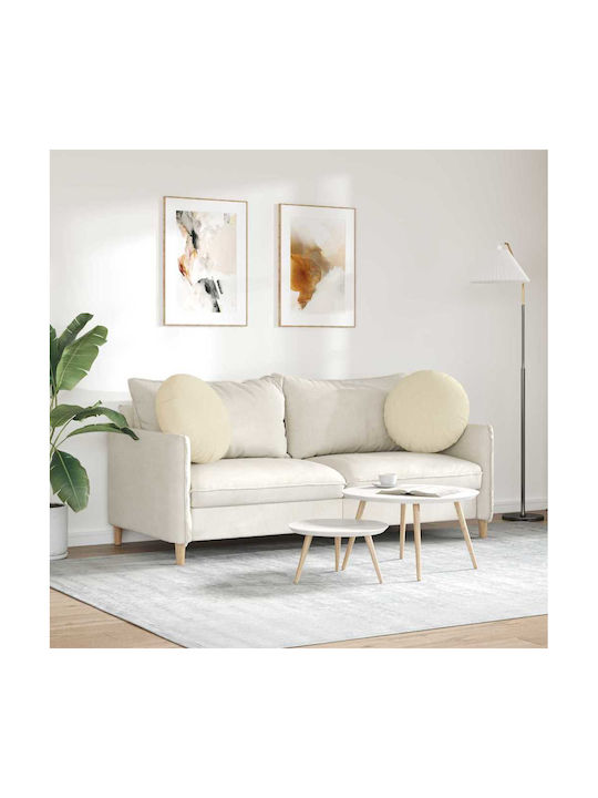 vidaXL Sofa-Kissen Cream 2Stück 50x50cm.