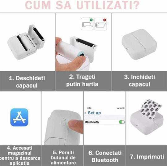 Wireless Termică Imprimantă de bonuri Portabila