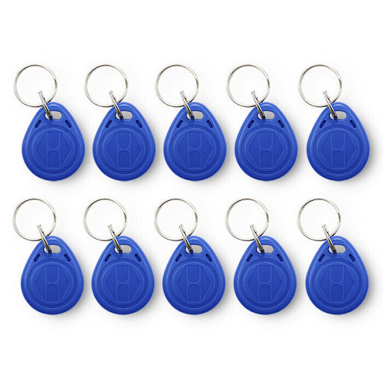 Qoltec Magnetic Access Control Tag 13.56kHz Blue 10pcs
