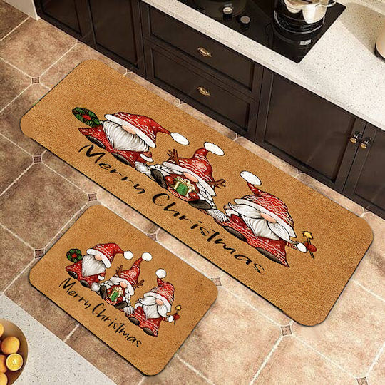 Set of 2 Non-Slip Mats 160x50cm & 80x50cm Noel-017