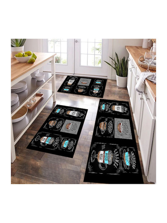 Set of 3pcs Non-Slip Kitchen Mats Crystal Velvet 1*120x180 & 2*50x80 Cil-10 Set of 3pcs Non-Slip Kitchen Mats Crystal Velvet 1*120x180 & 2*50x80 Cil-10