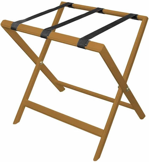 Wooden Foldable Hotel Luggage Rack Brown with Dimensions 60x38xHeight 49cm Foldable