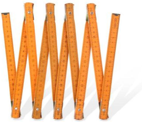 Kmt Tools 9367956 Wooden Folding Ruler 2m Kmttools