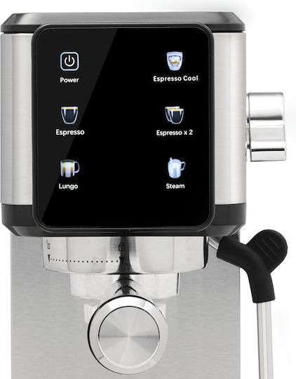 Izzy Μηχανή Espresso 1450W Πίεσης 20bar Ασημί IZ-6024
