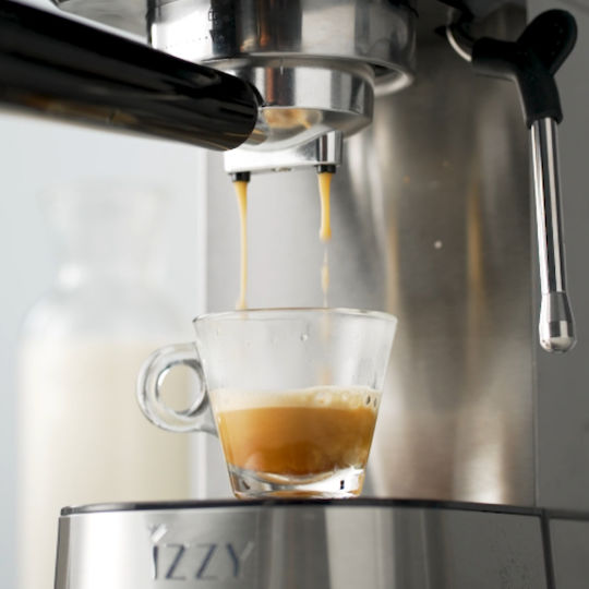 Izzy Μηχανή Espresso 1450W Πίεσης 20bar Ασημί IZ-6024