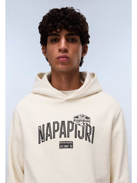 Sweatshirt with Hood Beige
