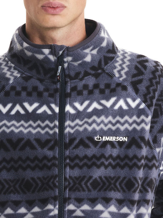 Men's Fleece Cardigan Blue