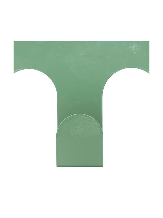 Wall Hanger A-s Cherie Metal 5 Hooks Green 50x15.7x3.3cm