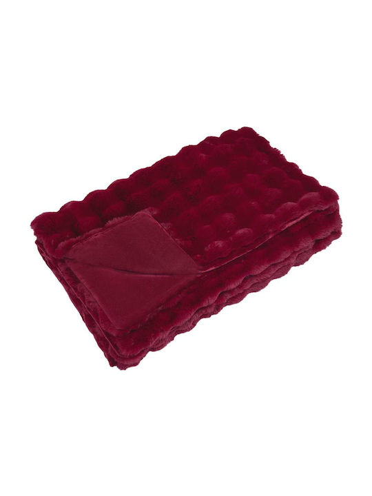 vidaXL Pelzige Decke Übergröße 240x270cm Basilikum Rot