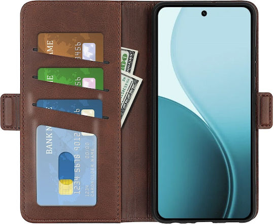Double Buckle Портмоне Кафяв (Oppo Reno14F)