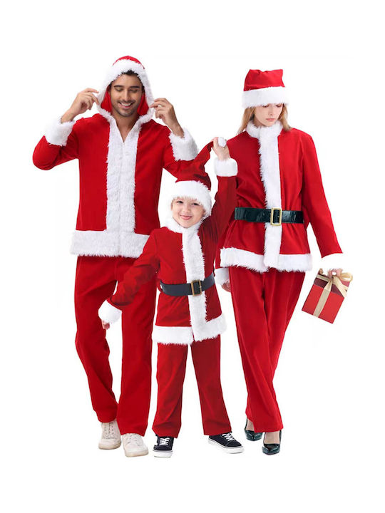 Kids Christmas Costume Santa Claus Red