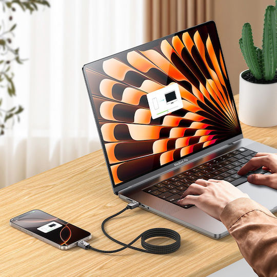Yesido Regular USB 2.0 Cablu USB-C bărbătesc - USB-C 60W Negru 1.2m