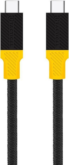 Tactical Regular / Braided USB 4 Video Cable USB-C Male - USB-C 240W PD Yellow 1m 57983121230